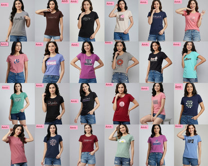 Hosiery Cotton 2104 Amiti Women Tshirt Wholesale