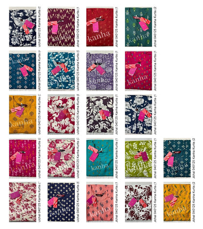 Hulchal 040125 Kanha Reyon Kurtis Manufacturer India