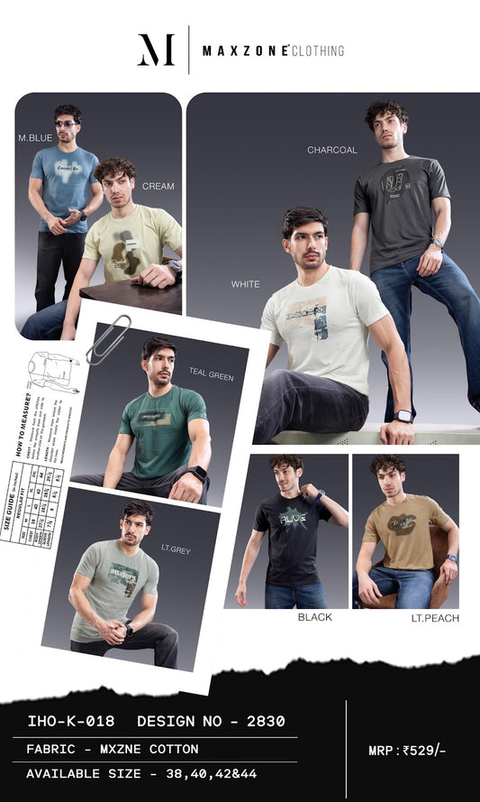 Iho K 18 2830 Maxzone Clothing Cotton Mens Tshirts Exporter Ahmedabad