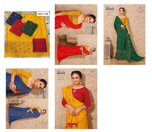 Imli 138 Kalpveli Spun Cotton Sarees Exporter Gujarat