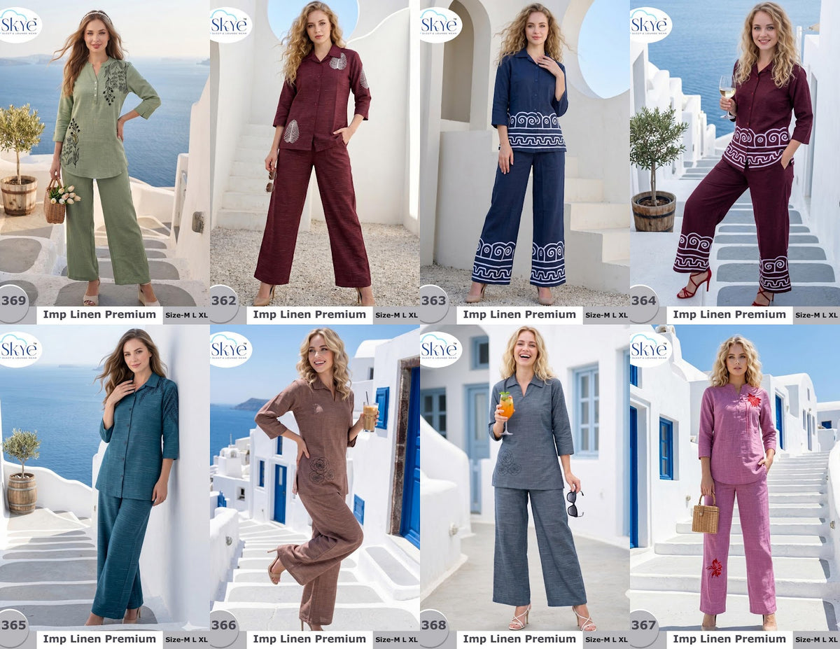 Imp Linen 2109 Skye Premium Co Ord Set Wholesale Rate