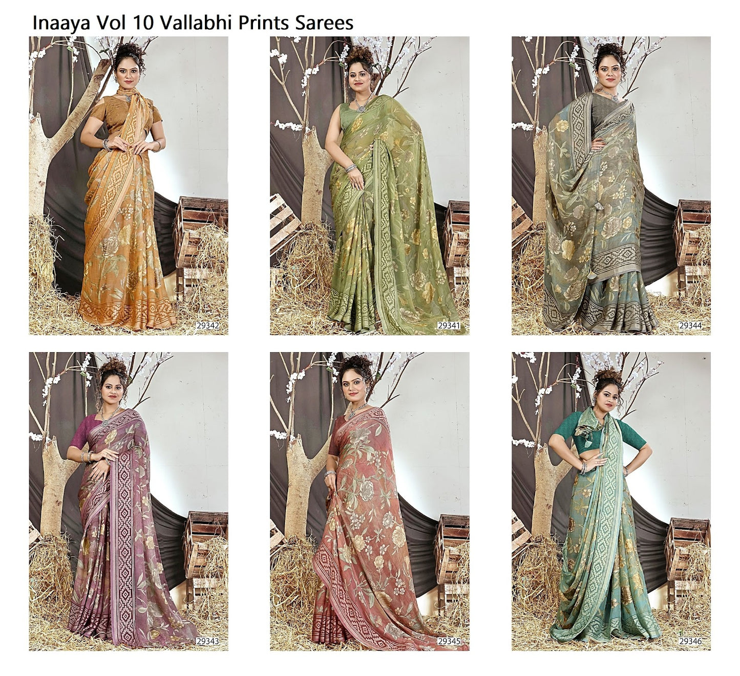 Inaaya Vol 10 Vallabhi Prints Brasso Sarees Wholesaler India