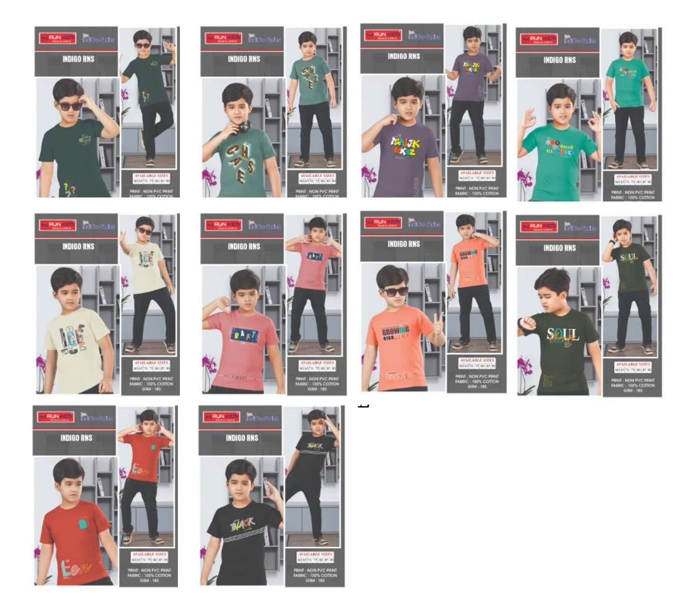 Indigo Run Kids Cotton Boys Tshirt Wholesale