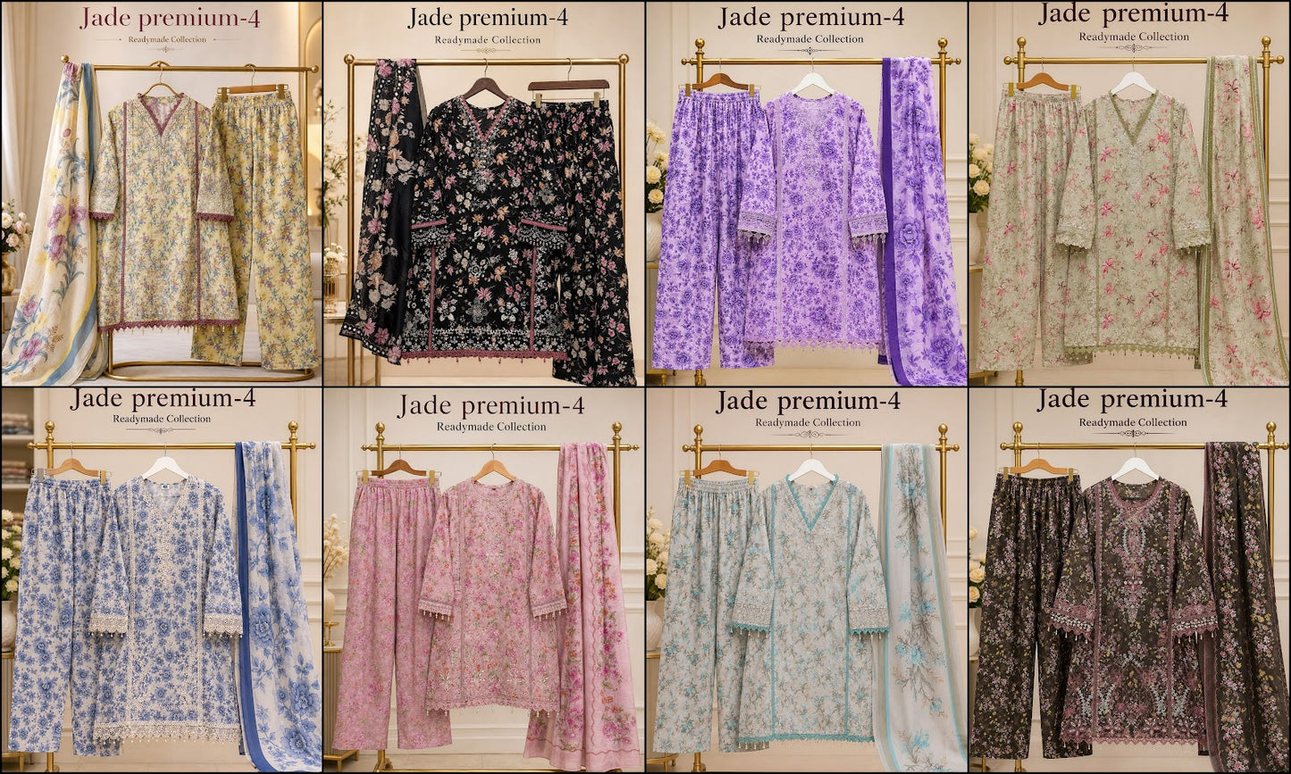 Jade Premium 4 Deepsy Cotton Pakistani Readymade Suits Supplier India