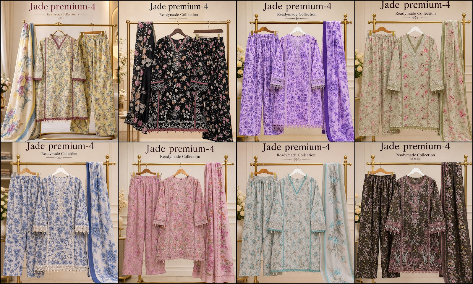 Jade Premium 4 Deepsy Cotton Pakistani Readymade Suits Supplier India