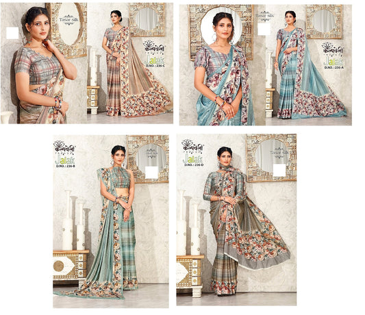 Jalak 236 Kalpveli Tussar Silk Sarees Manufacturer