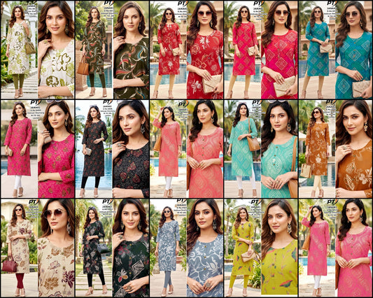 Janaki Pt Vertican Straight Cut Kurtis Exporter