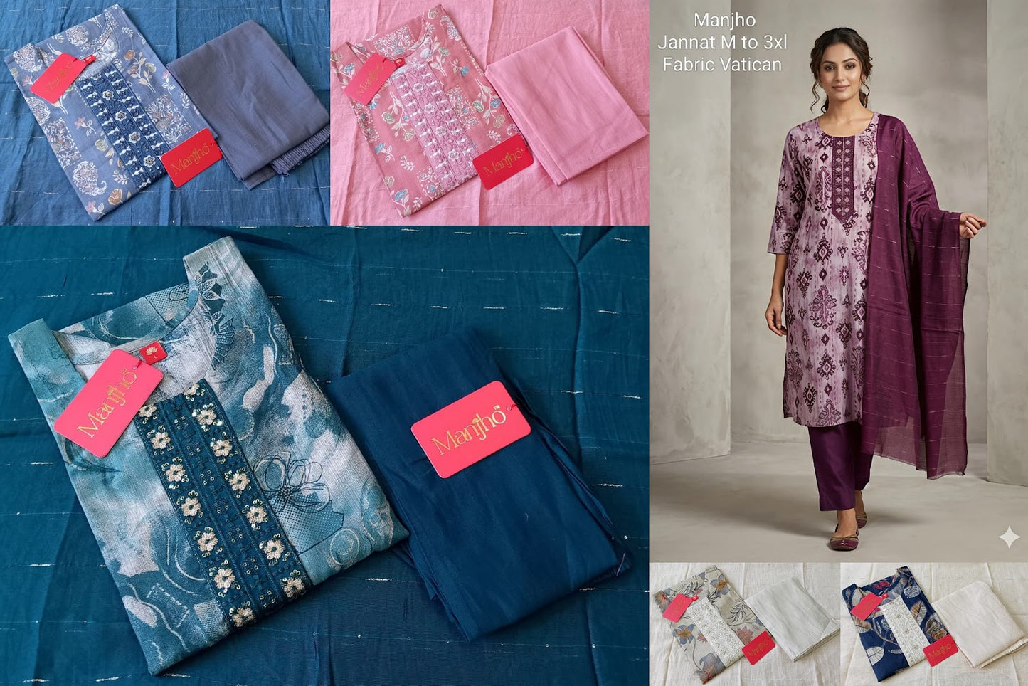 Jannat Manjho Vetican Readymade Pant Style Suits Wholesaler