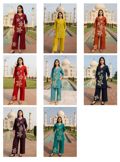 Jasmine Flower Mmc Vatican Co Ord Set Wholesale Rate