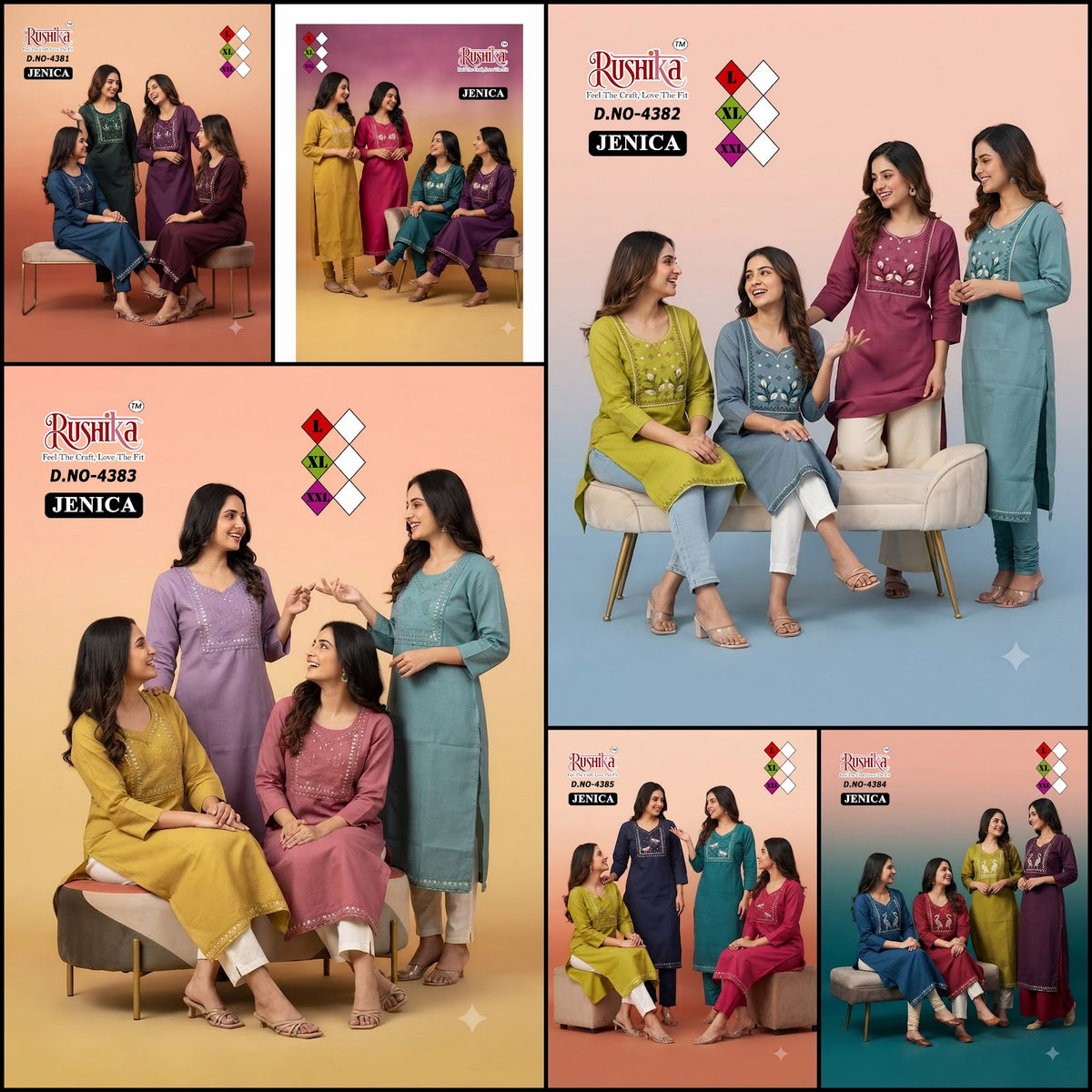 Jenica Rushika Berlin Long Straight Kurti Wholesale Price