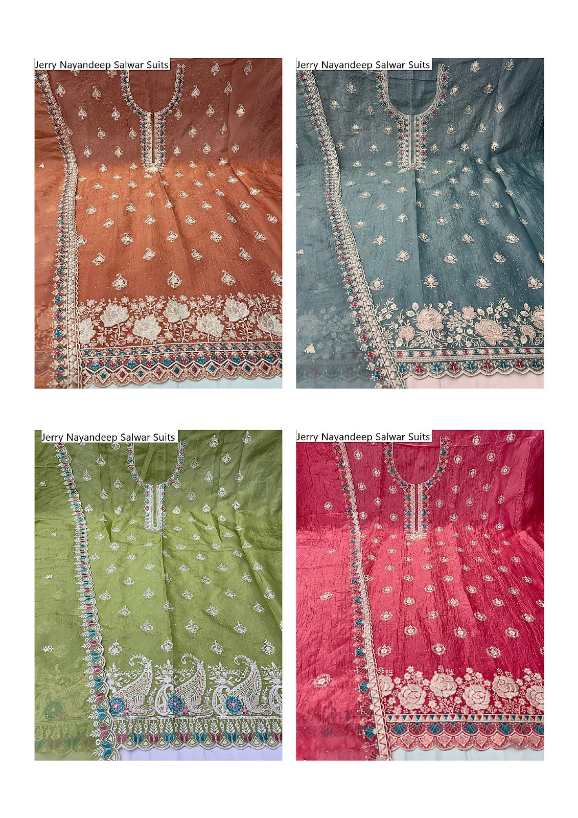 Jerry Nayandeep Gold Crush Salwar Suits Manufacturer India