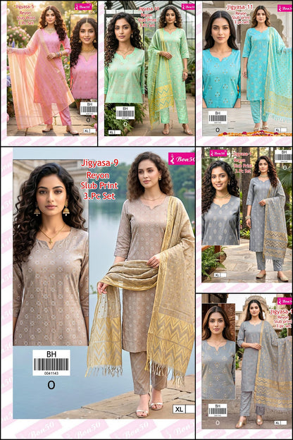 Jigyasa Bon50 Reyon Readymade Pant Style Suits Supplier Gujarat