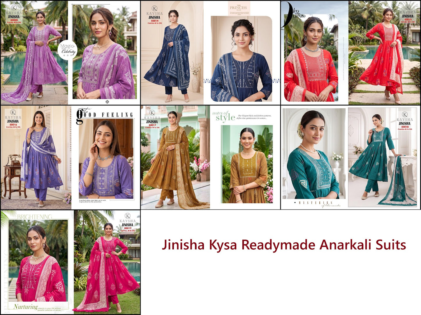 Jinisha Kysa Reyon Readymade Anarkali Suits Supplier Gujarat