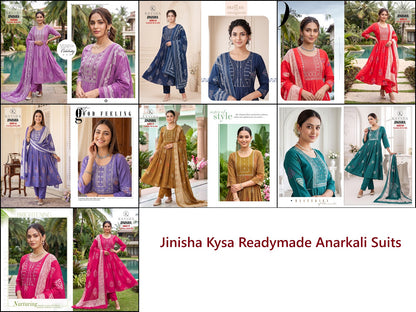 Jinisha Kysa Reyon Readymade Anarkali Suits Supplier Gujarat