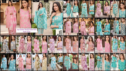 Jiya Globe Capsule Readymade Pant Style Suits Exporter Ahmedabad