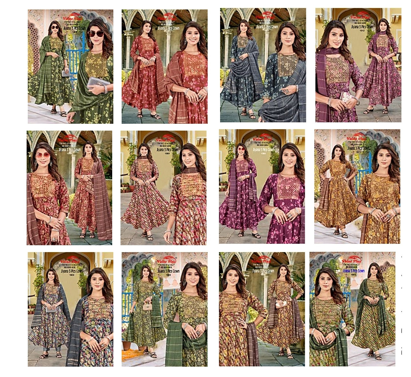 Jiyana Value Plus Capsule Rayon Readymade Anarkali Suits Wholesale Price