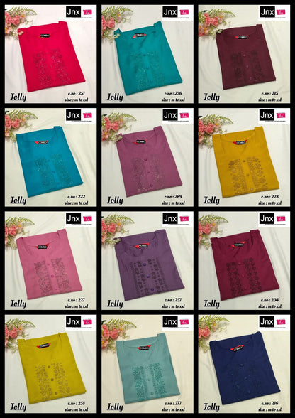 Jolly Jnx Liva Rayon Straight Cut Kurtis Exporter Gujarat
