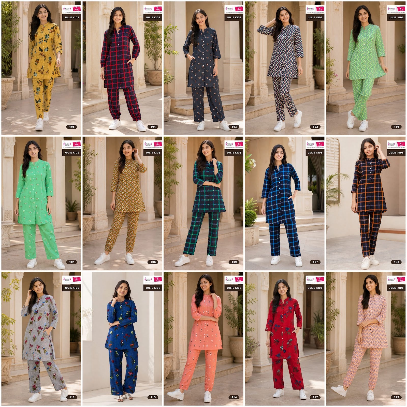 Julie Vol 1 Mystic 9 Viscose Girls Co Ord Set Wholesaler Gujarat