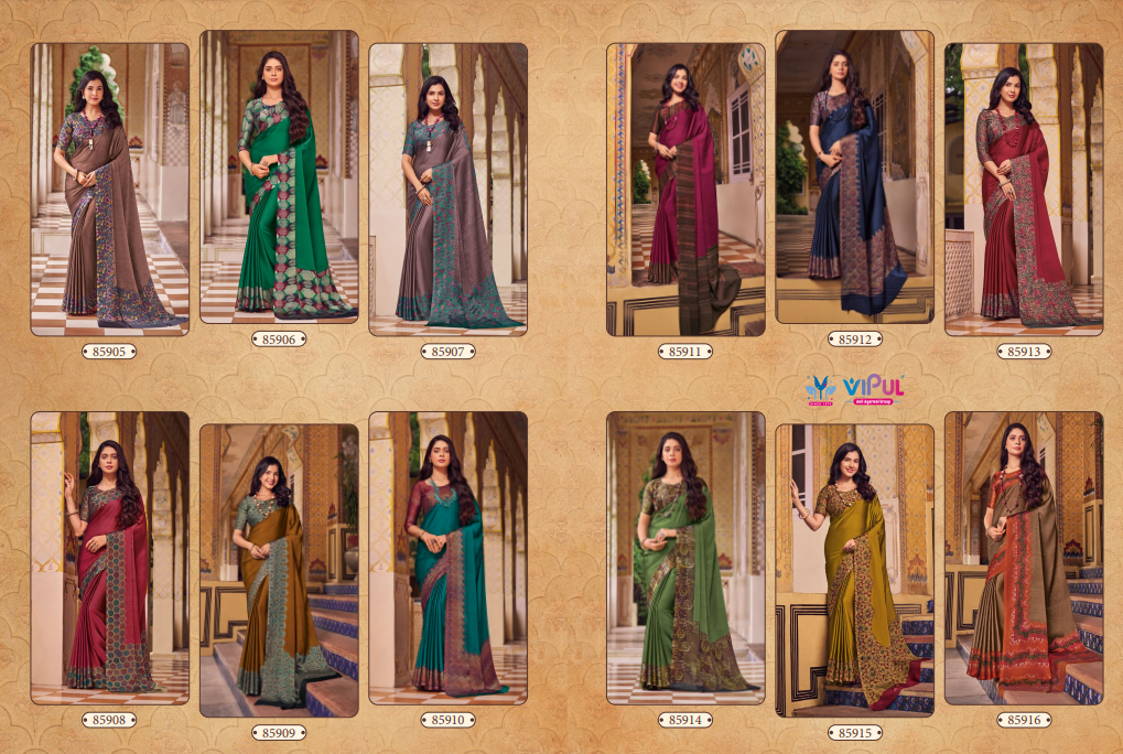 Juliet Chiffon Vol 19 Vipul Chiffon Sarees Wholesale Price