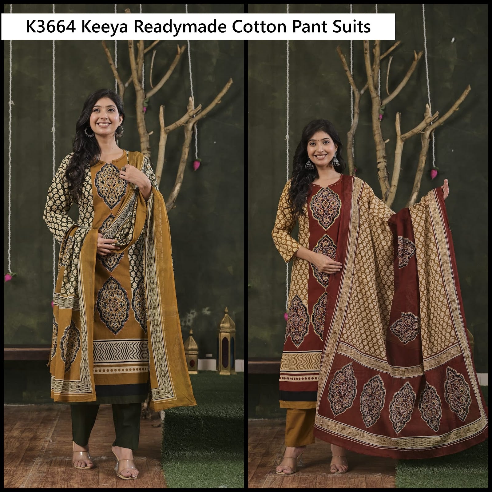 K3664 Keeya Readymade Cotton Pant Suits Wholesale