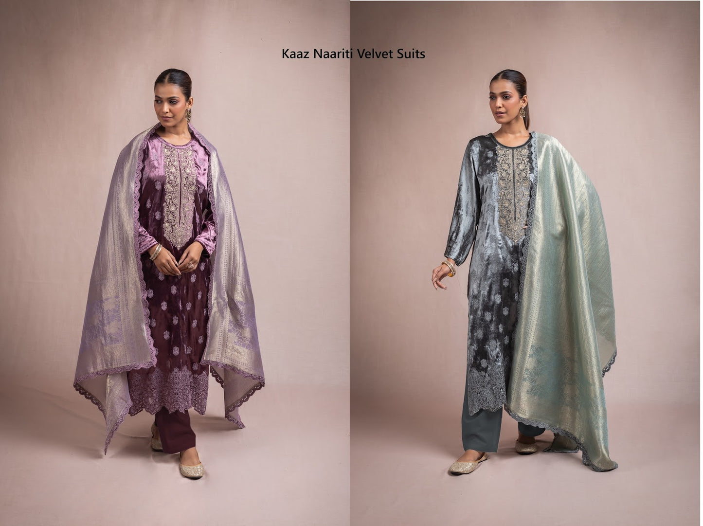 Kaaz Naariti Velvet Suits Exporter Ahmedabad