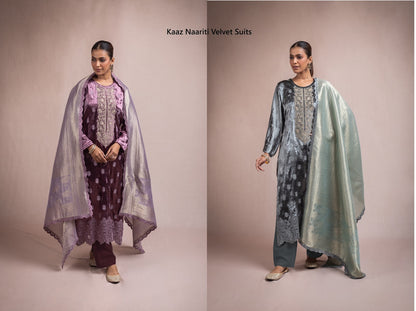 Kaaz Naariti Velvet Suits Exporter Ahmedabad
