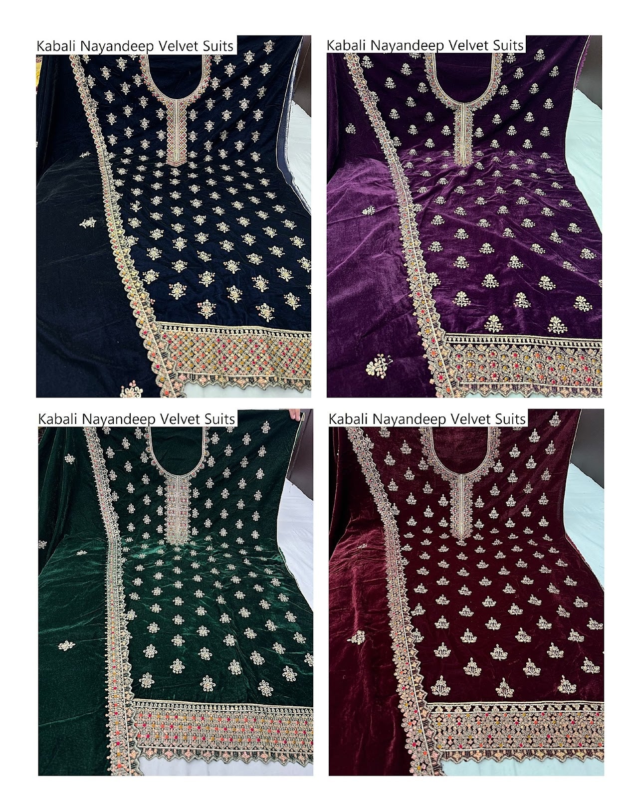 Kabali Nayandeep Velvet Suits Wholesaler Ahmedabad
