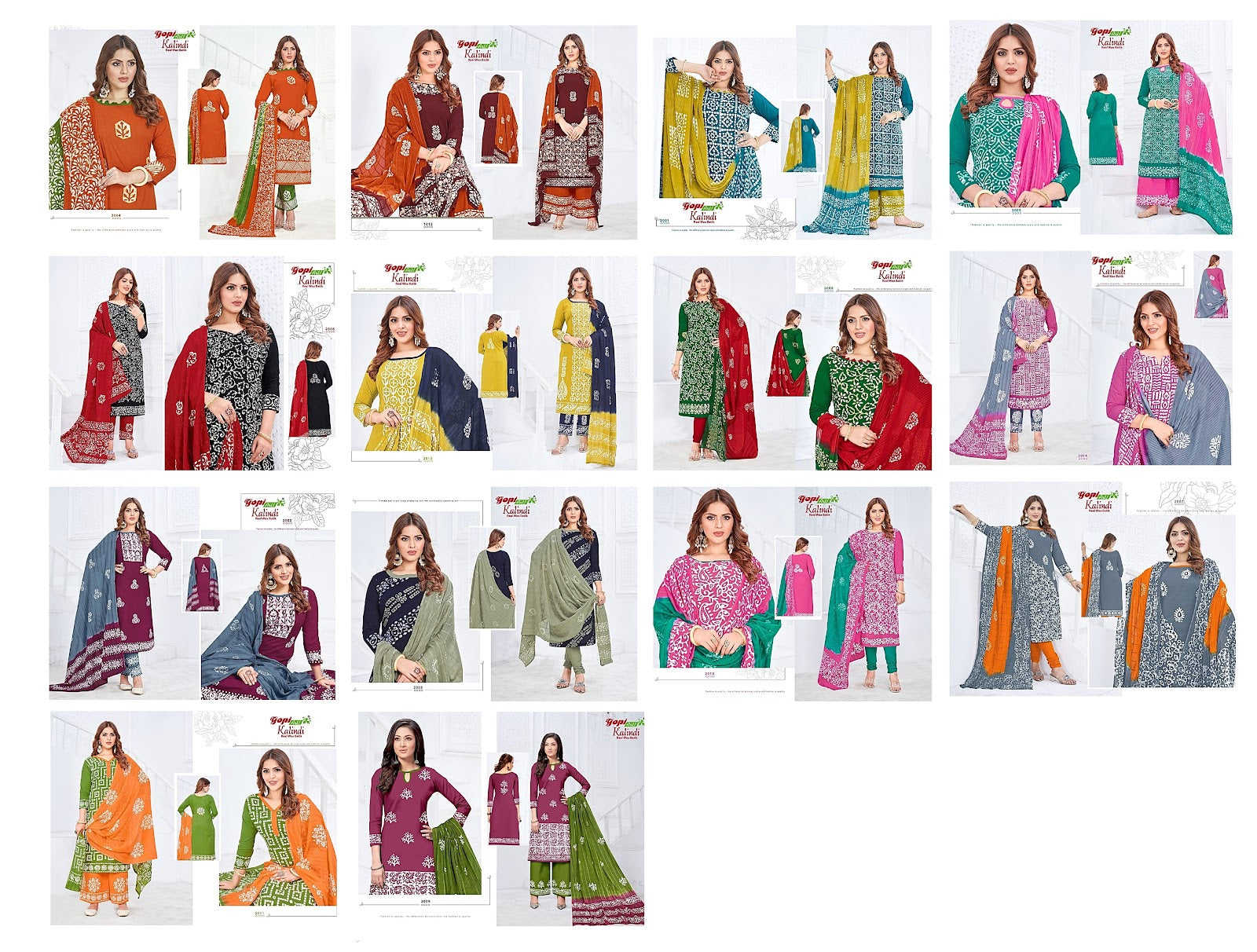 Kalindi Vol 20 Gopi Art Wax Batik Pant Style Suits Exporter Ahmedabad