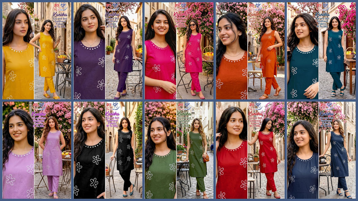 Kanisha Swa-Desi Gadwal Co Ord Set Exporter Gujarat