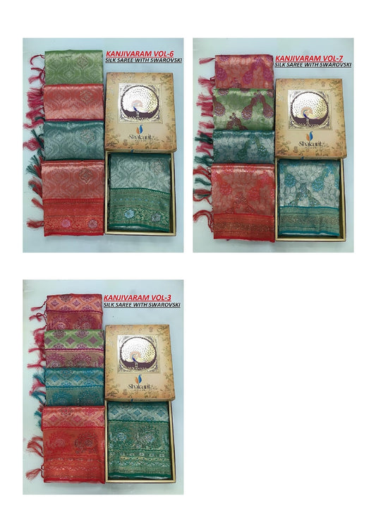 Kanjivaram Shakunt Silk Sarees Wholesale Rate