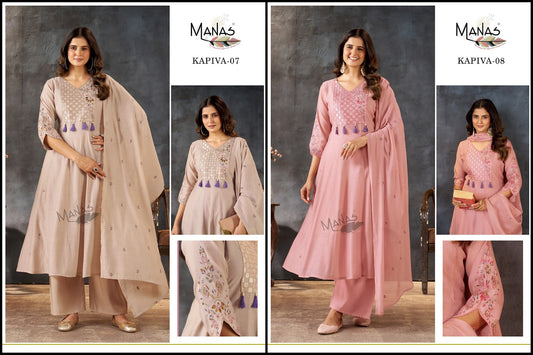 Kapiva 07-08 Manas Coral Readymade Anarkali Suits Supplier India