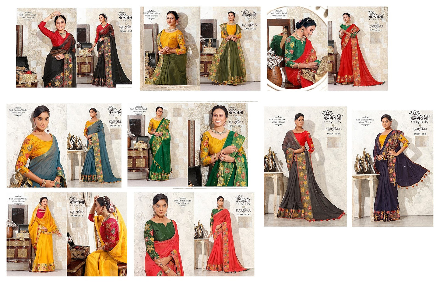 Karishma 91 Kalpveli Soft Cotton Sarees Exporter Gujarat