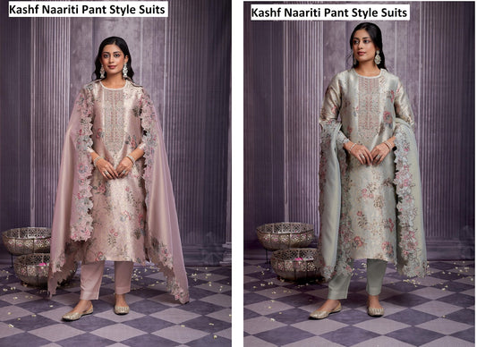 Kashf Naariti Jacquard Pant Style Suits Supplier India