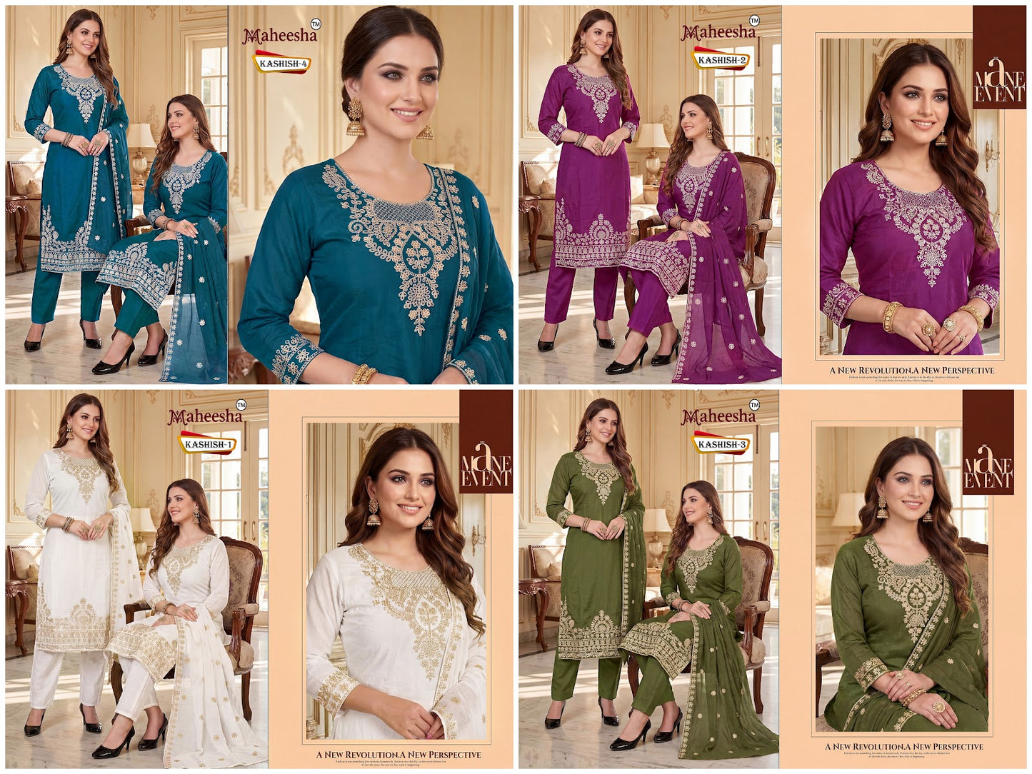 Kashish Maheesha Chanderi Readymade Pant Style Suits Wholesale Price