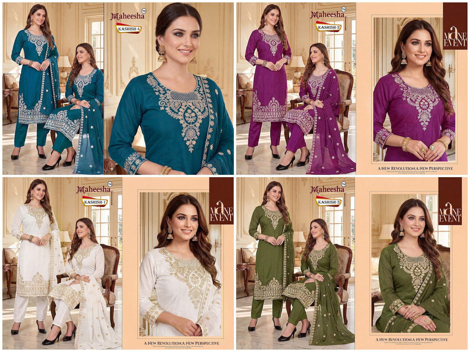 Kashish Maheesha Chanderi Readymade Pant Style Suits Wholesale Price