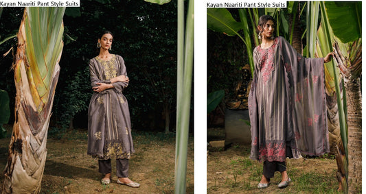Kayan Naariti Silk Pant Style Suits Exporter India