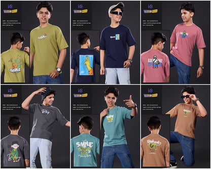 Kb 001 Drop Shoulder Kiddo Cotton Looper Boys Tshirt Exporter India
