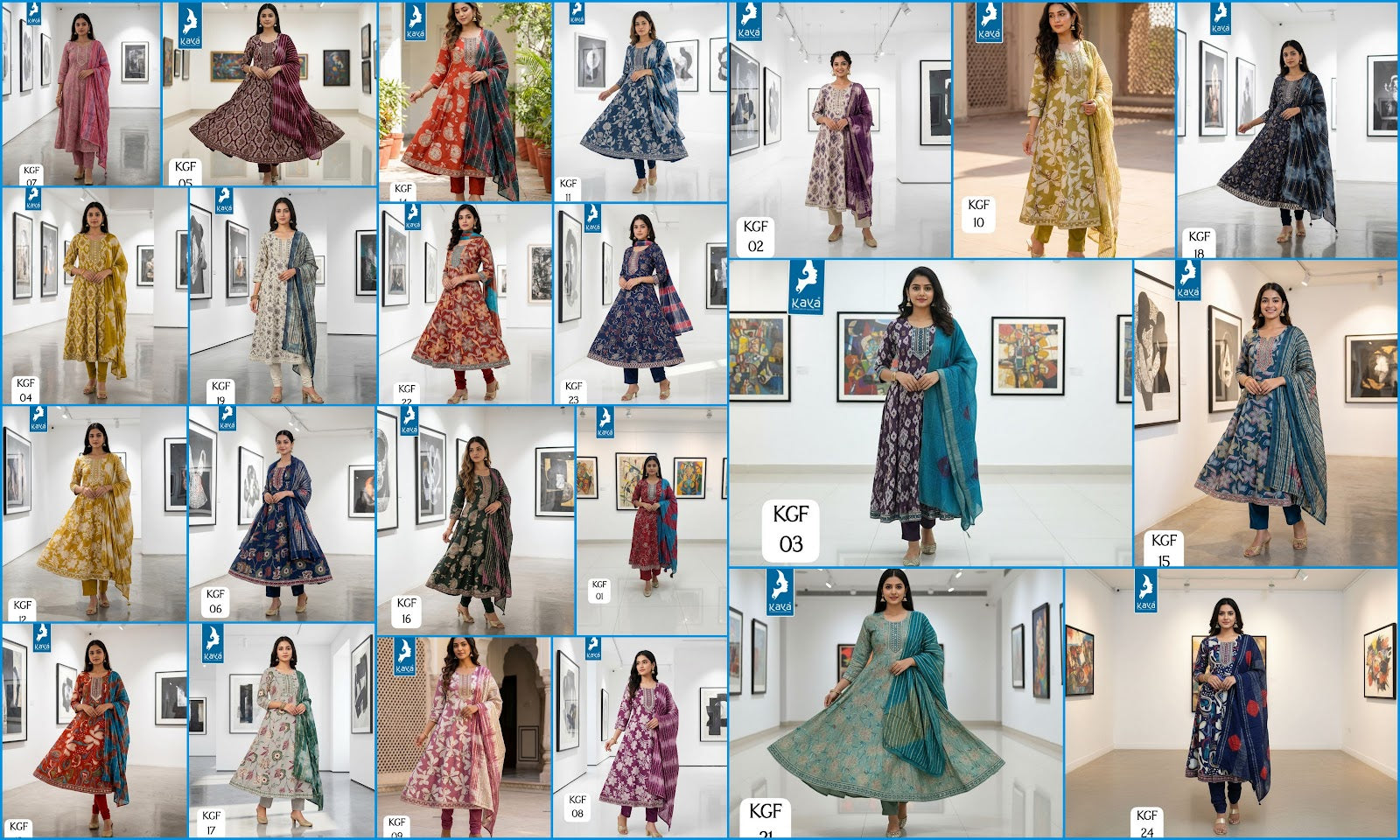 Kgf Kaya Trends Vertican Readymade Anarkali Suits Wholesale Price