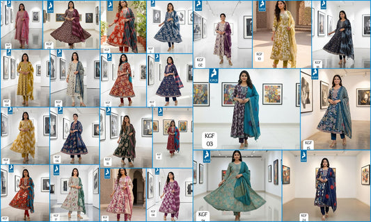 Kgf Kaya Trends Vertican Readymade Anarkali Suits Wholesale Price