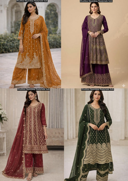 Khushboo Nayandeep Silk Readymade Suits Exporter