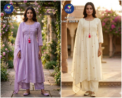 Khyati Vitara Mul Cotton Readymade Anarkali Suits Supplier Ahmedabad