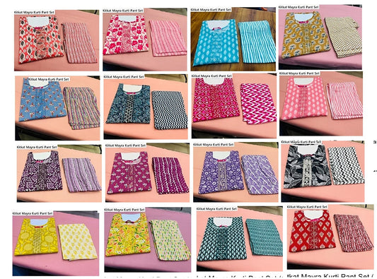 Kitkat Mayra Cotton Kurti Pant Set Manufacturer Ahmedabad