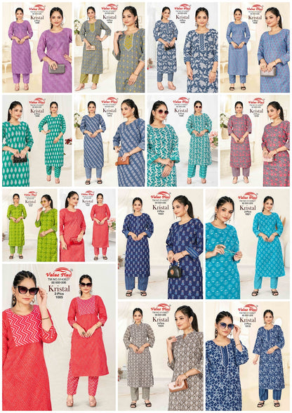Kristal 2 Value Plus Cotton Kurti Pant Set Manufacturer