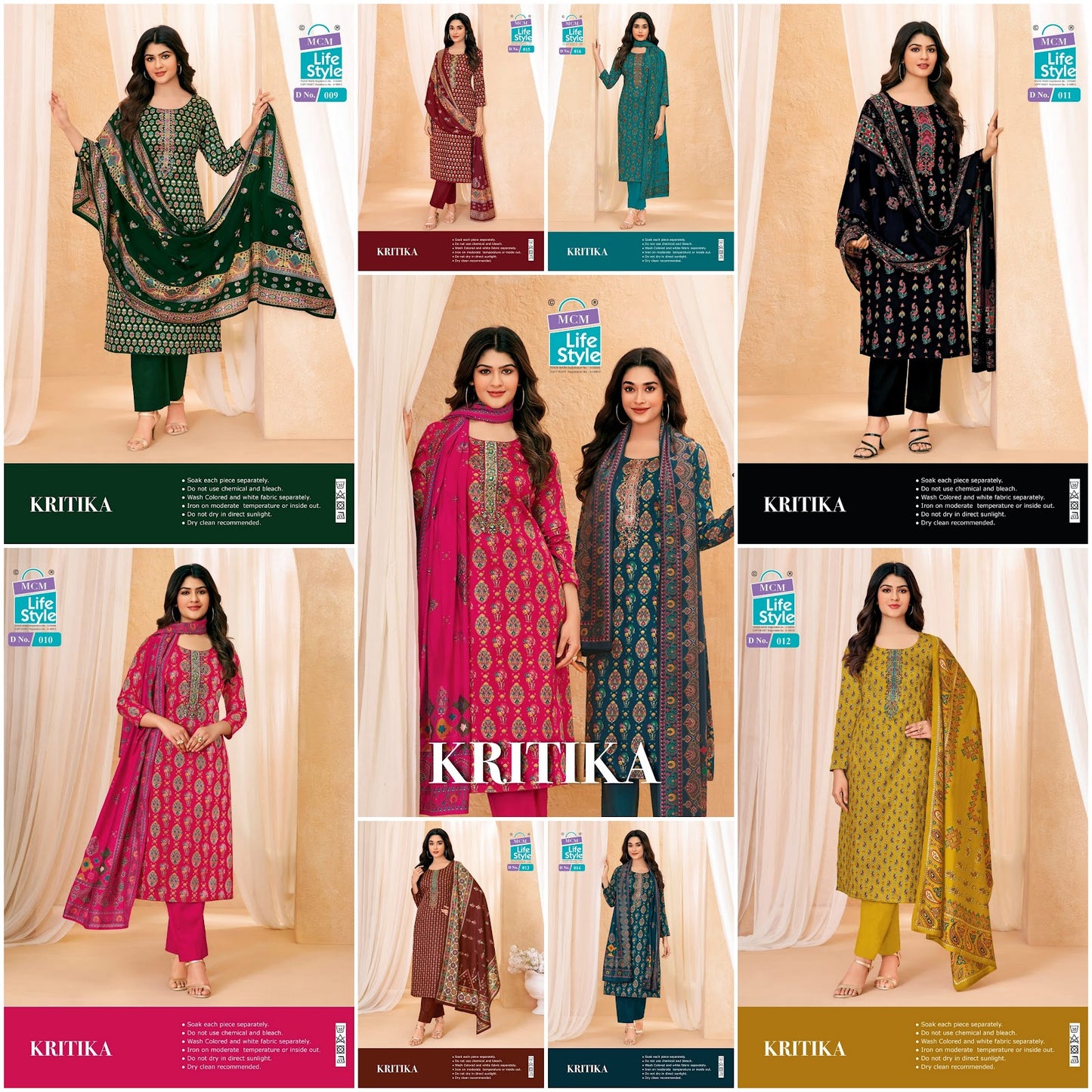 Kritika Mcm Lifestyle Jam Satin Pant Style Suits Wholesaler Gujarat