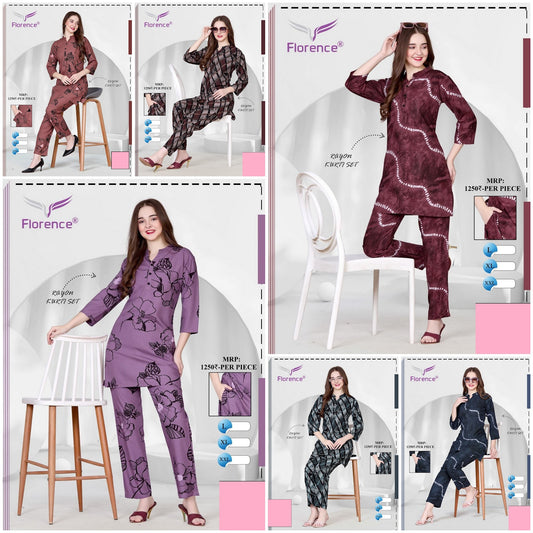 Kurta Style Florence Rayon Co Ord Set Exporter India
