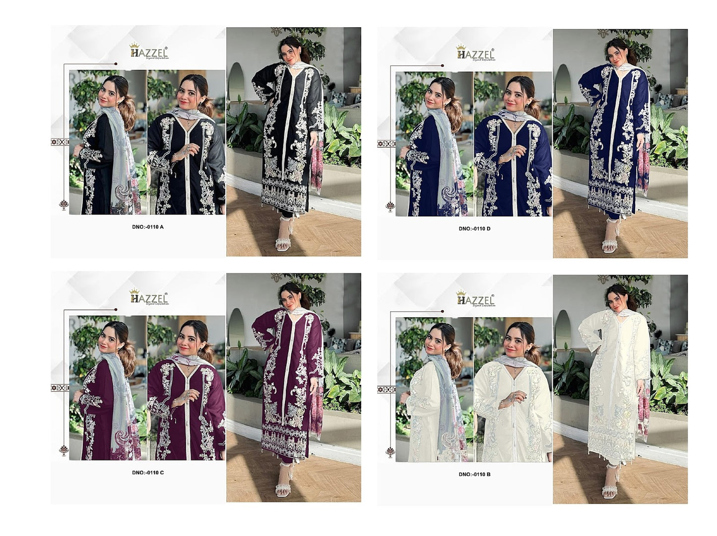 L110 Hazzel Reyon Pakistani Salwar Suits Supplier