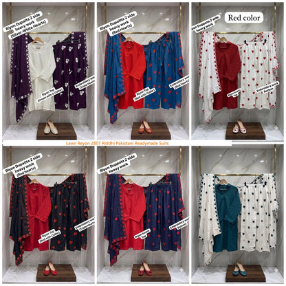 Lawn Reyon 2807 Riddhi Cotton Pakistani Readymade Suits Exporter