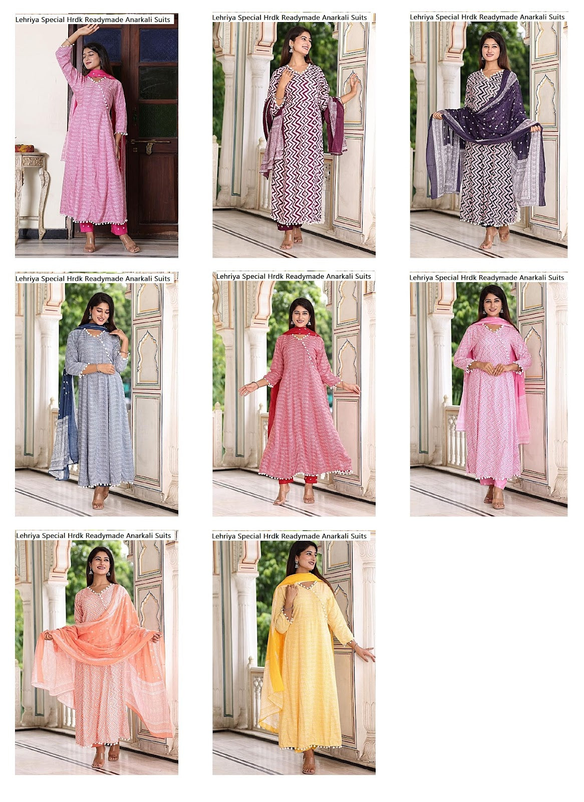 Lehriya Special Hrdk Rayon Readymade Anarkali Suits Wholesaler