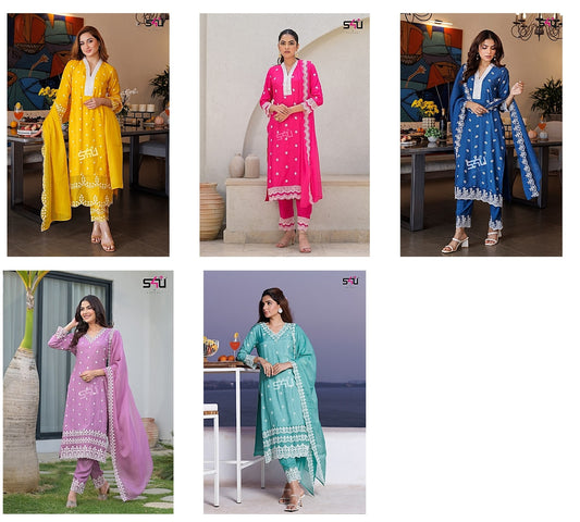 Libas S4U Muslin Readymade Pant Style Suits Exporter India