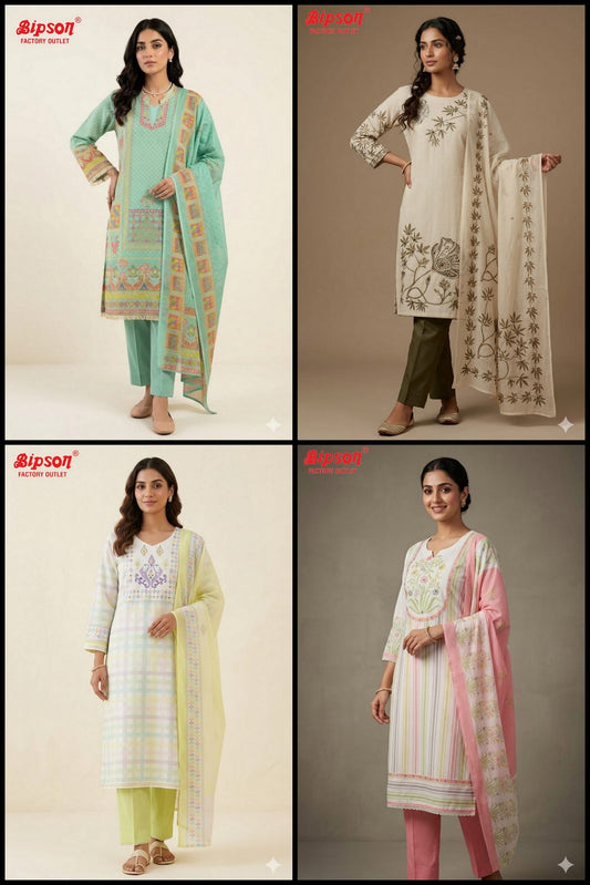 Linen Line Bipson Prints Readymade Pant Style Suits Manufacturer